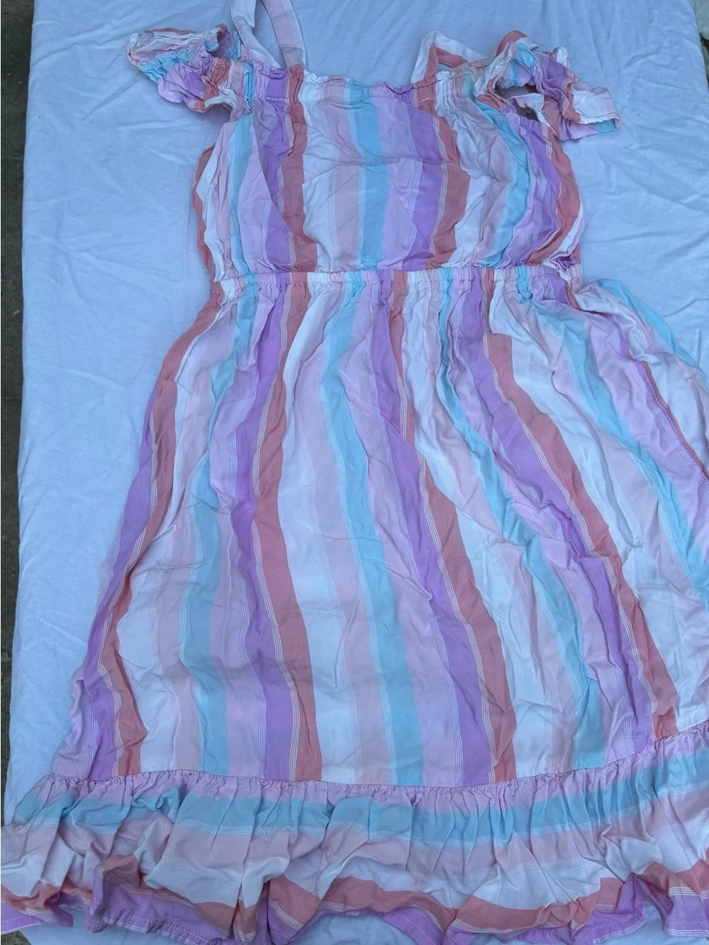 OshKosh B'gosh Pastel Stripe Dress in Lavender, Pink, Blue & Peach